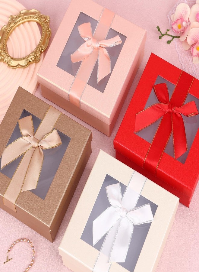 HOME ELEMENTS 3 Pcs Set of Luxury Gift Box Set With Window, Bridesmaid Box, Decorative Gift Packing Boxes For Presents Diwali Christmas Wedding Birthdays Special Occasions (Red),Cardboard, Paper - Image 4